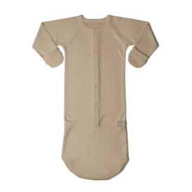 24 Hour Convertible Sleeper Baby Gown - Sandstone