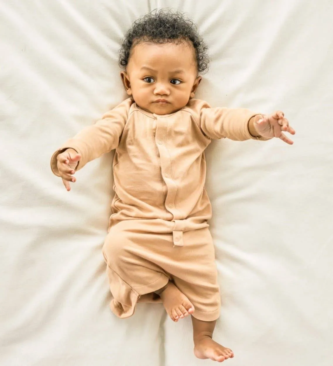 24 Hour Convertible Sleeper Baby Gown - Sandstone
