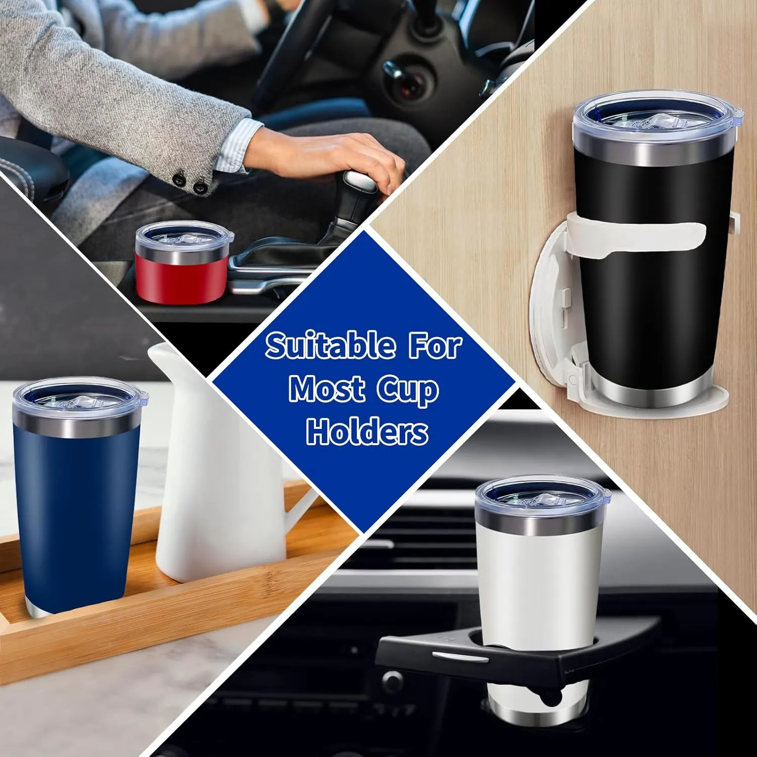 36 Packs, 20oz Stainless Steel Bulk Tumblers with Lids and Straws, Leakproof Double Wall Travel Mug for Hot/Cold Drinks, Home Office Outdoor Party, Durable Powder Coated Insulated Cup/Mix Color