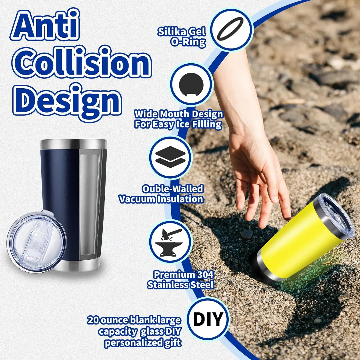 36 Packs, 20oz Stainless Steel Bulk Tumblers with Lids and Straws, Leakproof Double Wall Travel Mug for Hot/Cold Drinks, Home Office Outdoor Party, Durable Powder Coated Insulated Cup/Mix Color