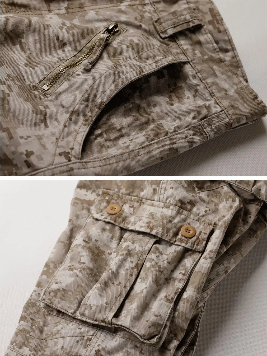 AKARMY Men's Casual Cargo Pants Military Army Camo Pants Combat Work Pants with 8 Pockets