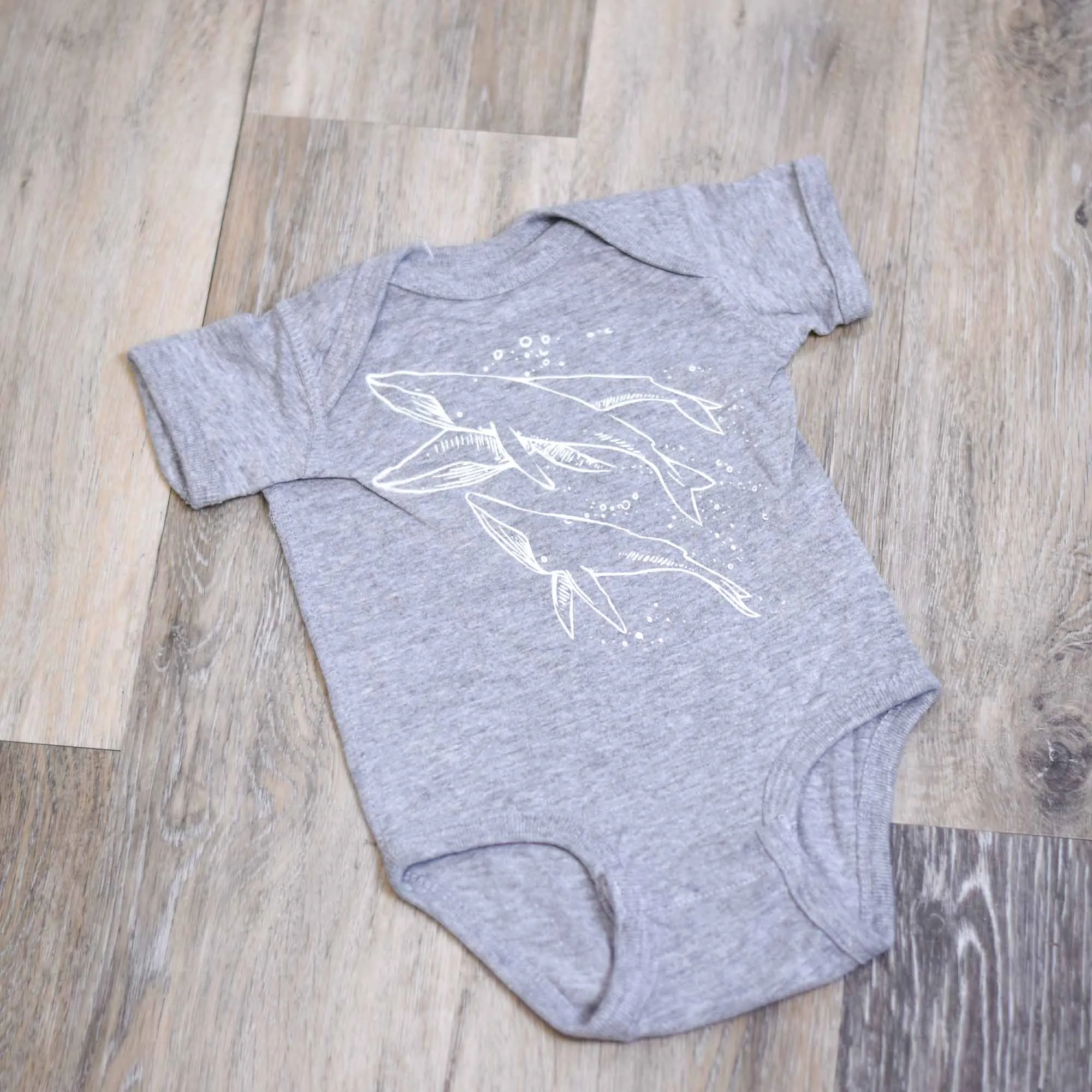 Baby Bodysuit - Grey Whale