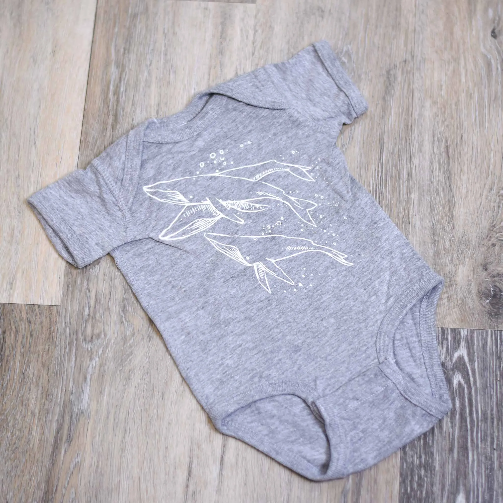 Baby Bodysuit - Grey Whale