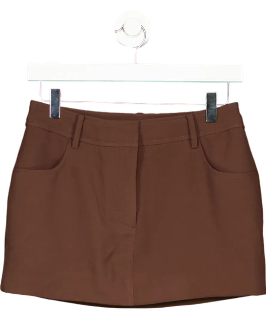 BOA Brown Mid Rise Effortless Mini Skirt UK XS
