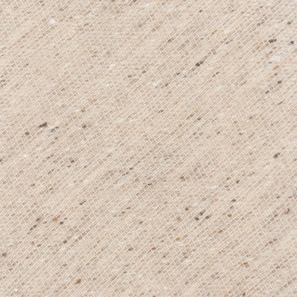 Cream Heritage Weave Cotton Silk Wool Tie