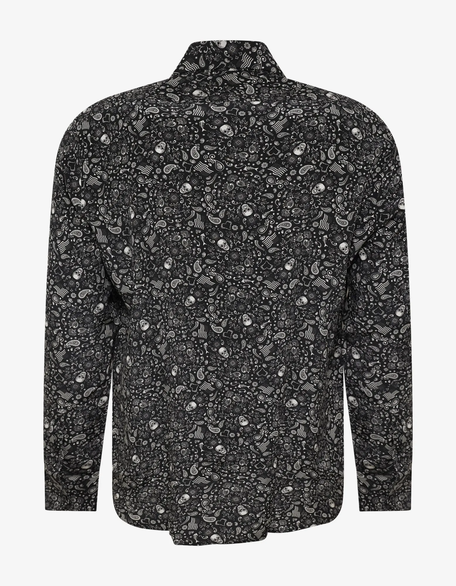 Crepe De Chine USA Skull Silk Shirt