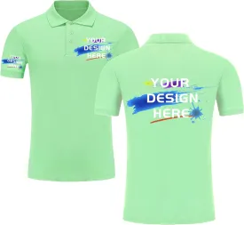 Custom Polo Shirt for Men Customized Golf T Shirts Design Your Own Front Back Personalized Tee PrintLogo Name