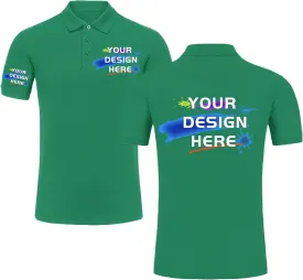 Custom Polo Shirt for Men Customized Golf T Shirts Design Your Own Front Back Personalized Tee PrintLogo Name