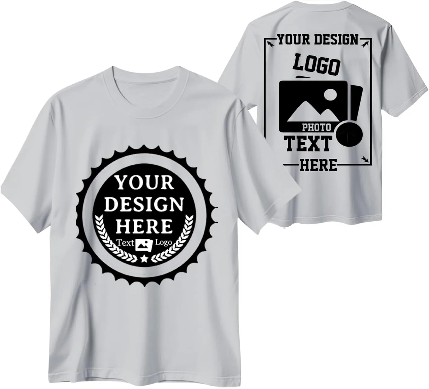 Custom T Shirts Made in USA Bulk Customized T Shirts for Men Women Design Your Own Personalized Shirt Tee Gifts