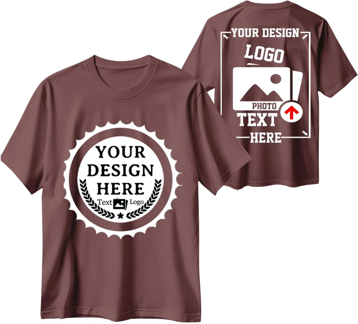 Custom T Shirts Made in USA Bulk Customized T Shirts for Men Women Design Your Own Personalized Shirt Tee Gifts