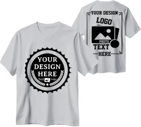 Custom T Shirts Made in USA Bulk Customized T Shirts for Men Women Design Your Own Personalized Shirt Tee Gifts