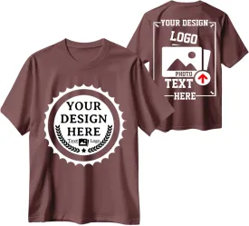 Custom T Shirts Made in USA Bulk Customized T Shirts for Men Women Design Your Own Personalized Shirt Tee Gifts