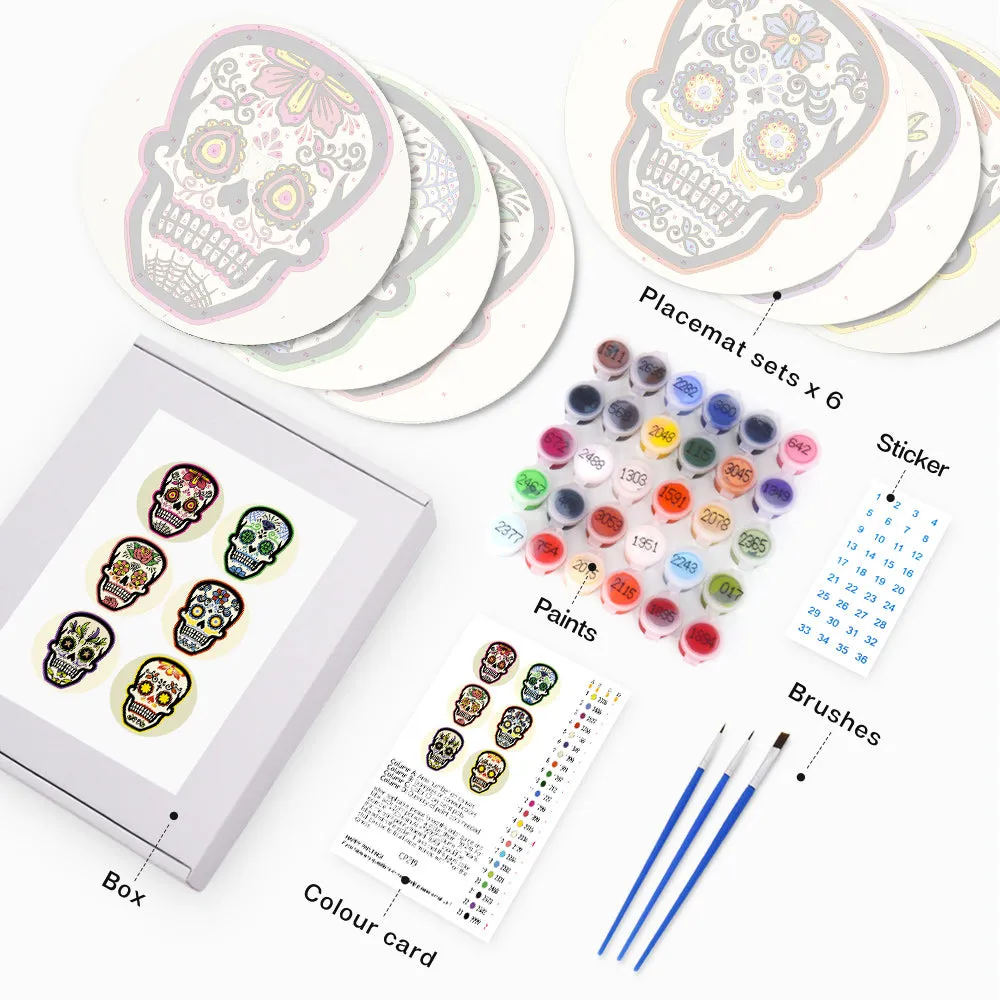 Day of the Dead Collection - Paint by Numbers Placemats