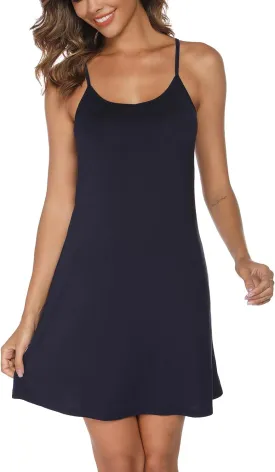 EISHOPEER Women's Full Slips Dress Adjustable Spaghetti Strap Cami Under Dress