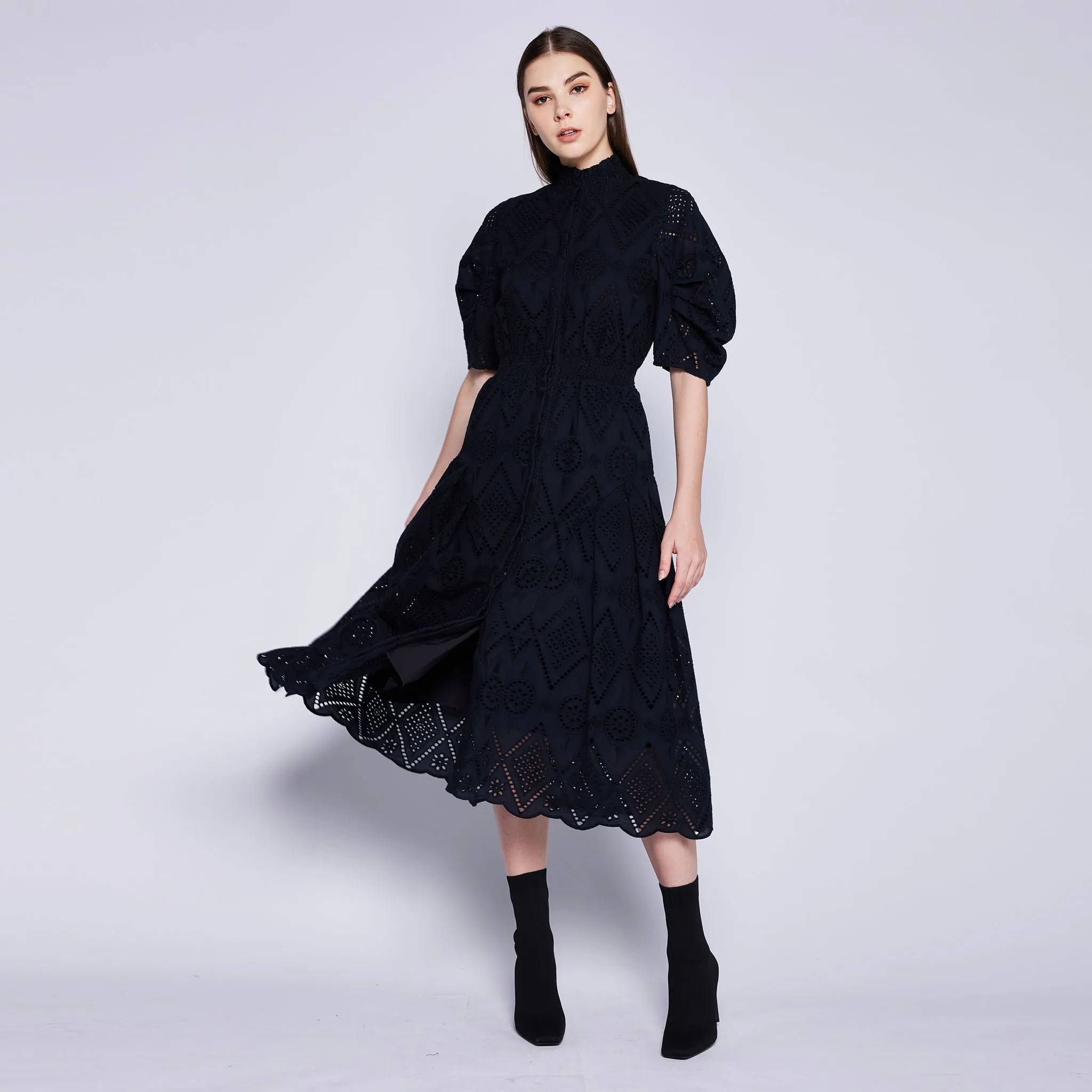 Eyelet Maxi Dress