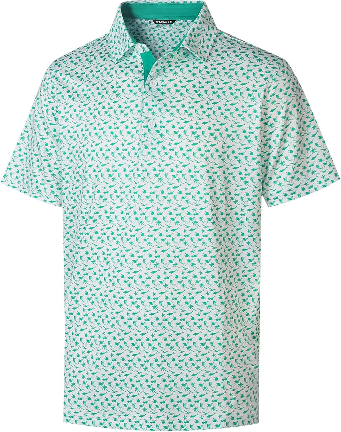 Golf Shirts for Men Dry Fit Funny Print Moisture Wicking Shirts Short Sleeve Quick Dry Collared Men's Polo Shirt