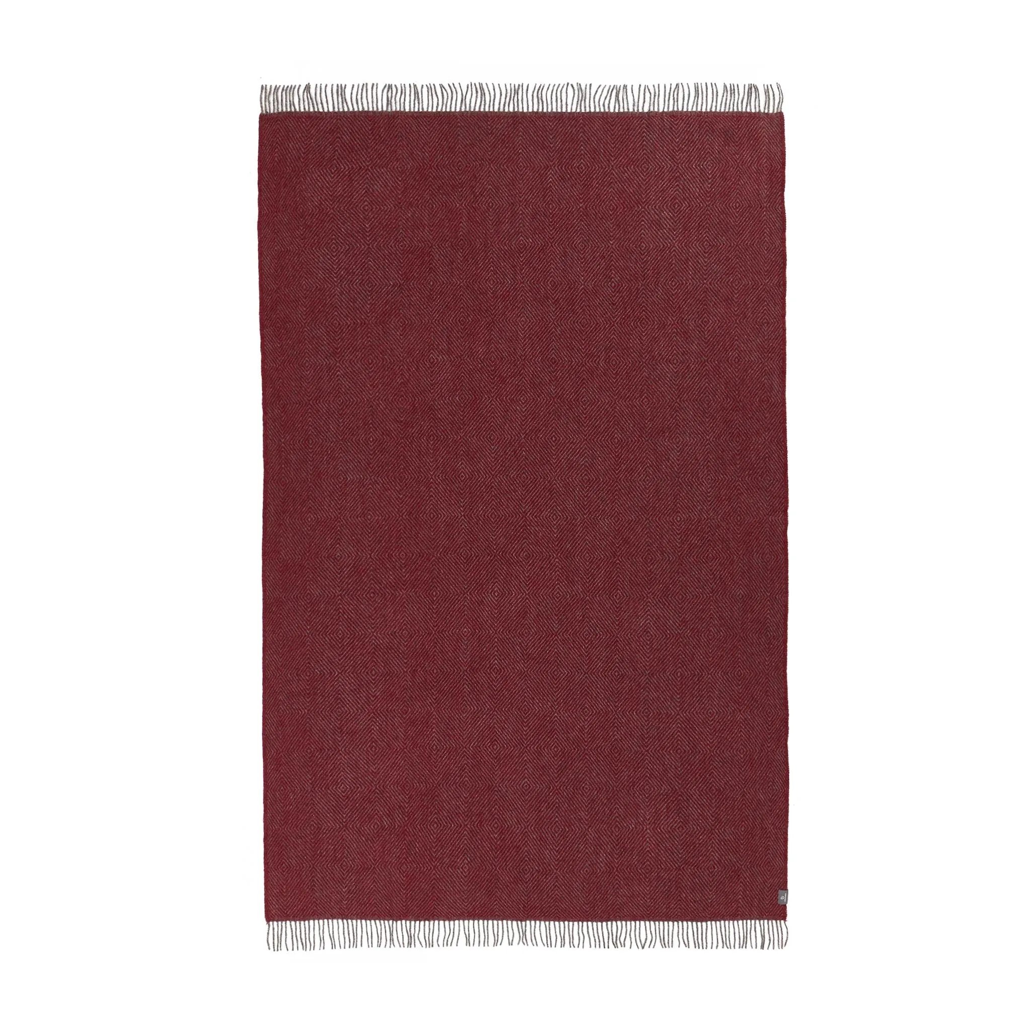 Gotland Dia Wool Blanket [Red/Grey]