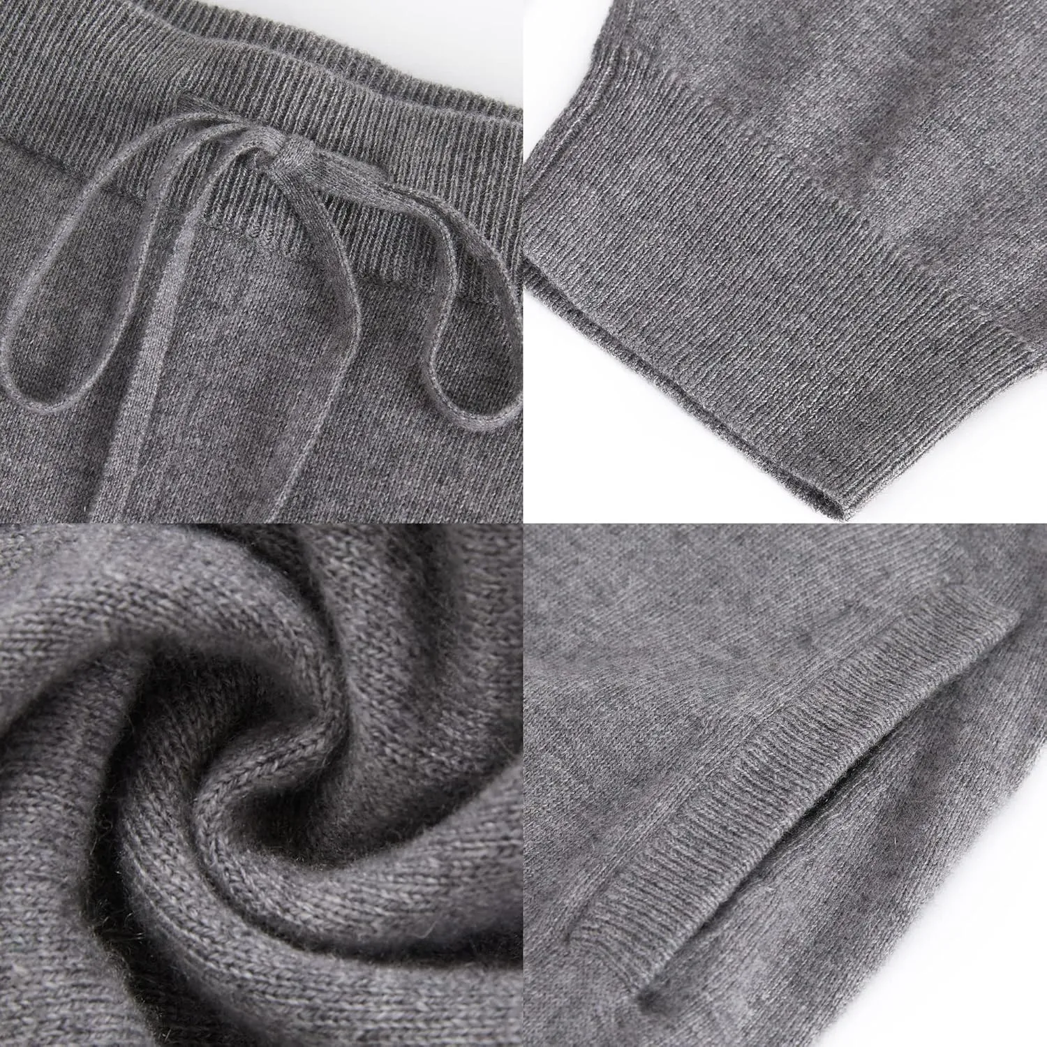 GreenMount Womens Cashmere Sweatpants High Waisted Baggy Pants with Pockets Home Fall Bottom Joggers for Women Keep 37.5Warm