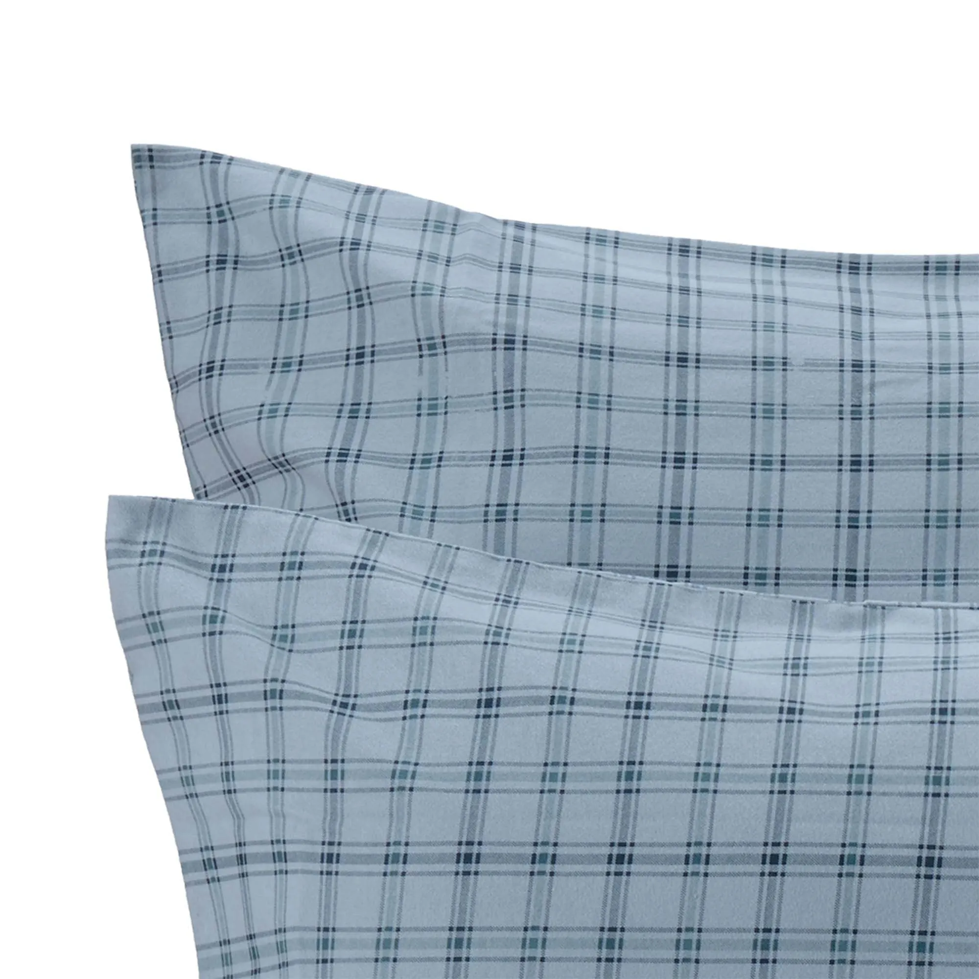 Kotja Flannel Bedding [Light blue/Teal/Dark blue]