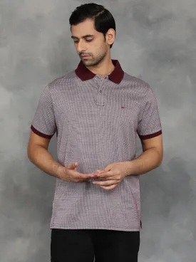 Maroon Solid Regular Fit Polo T-Shirt | JadeBlue