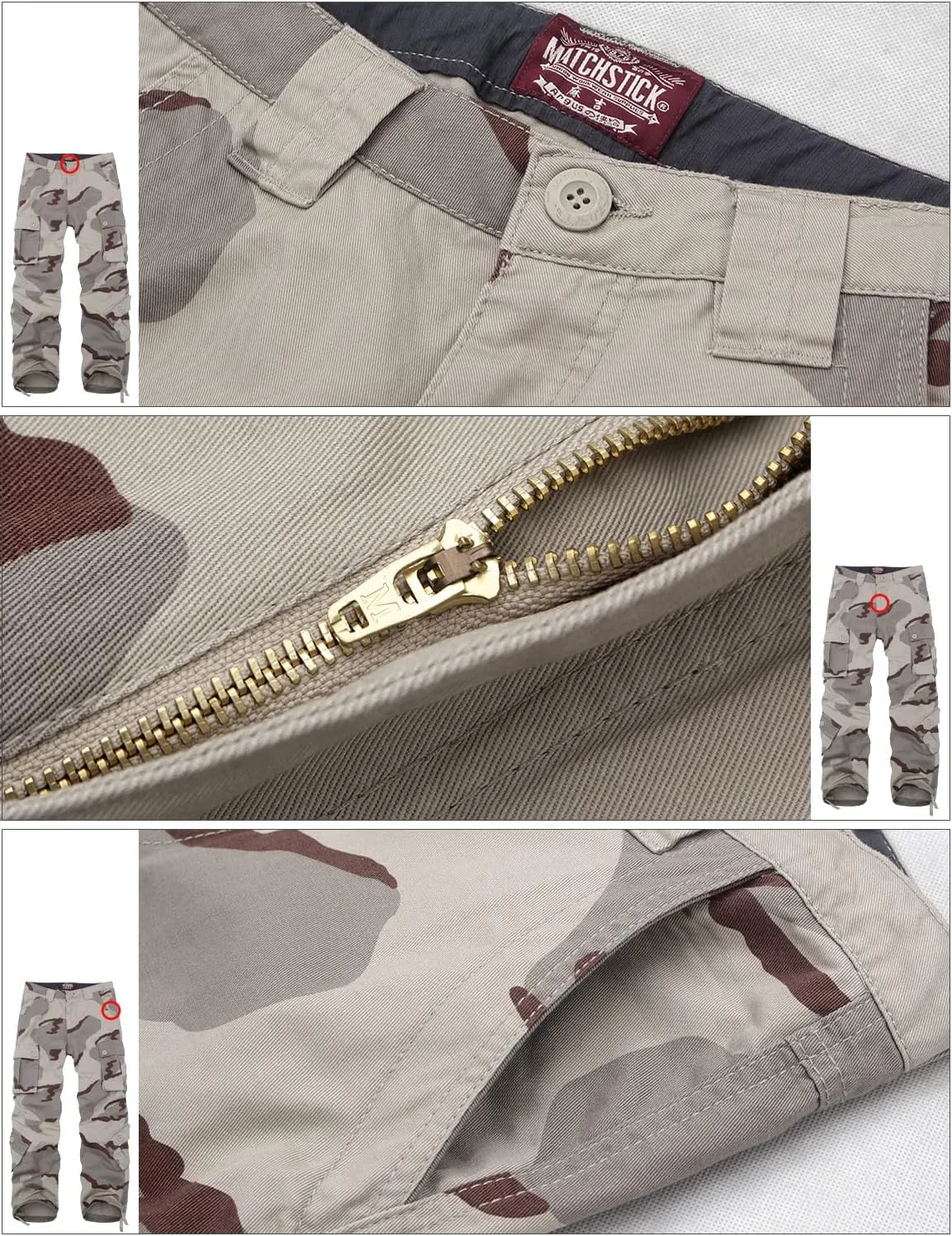 Match Men's Wild Camouflage Cargo Pants