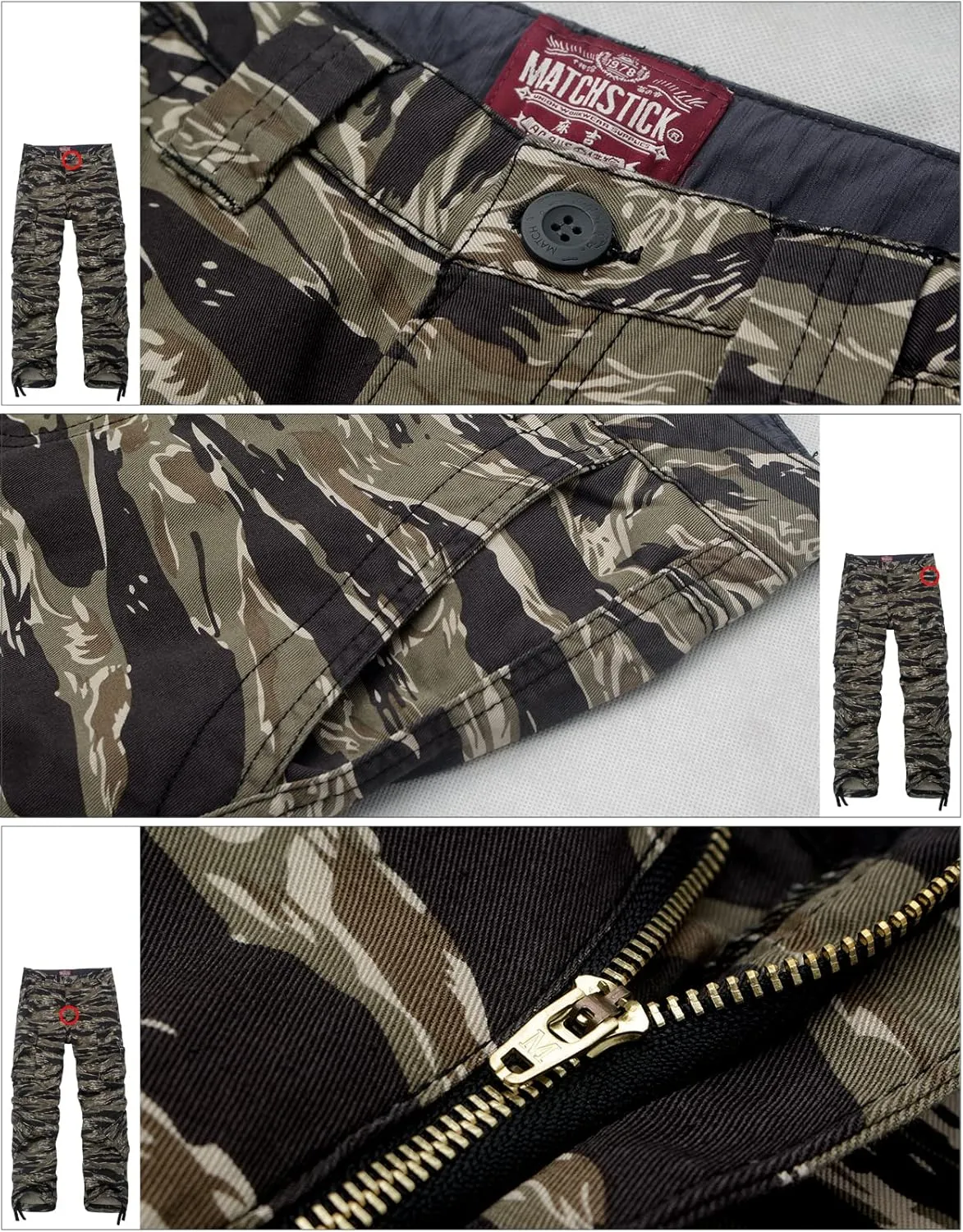 Match Men's Wild Camouflage Cargo Pants