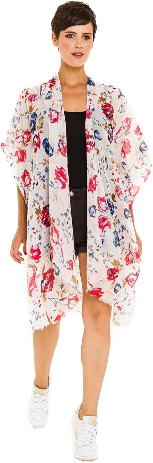 MELIFLUOS DESIGNED IN SPAIN Women's Beach Cover Up Swimsuit Kimono Pareo Sarong Beach Wear Dress for Summer