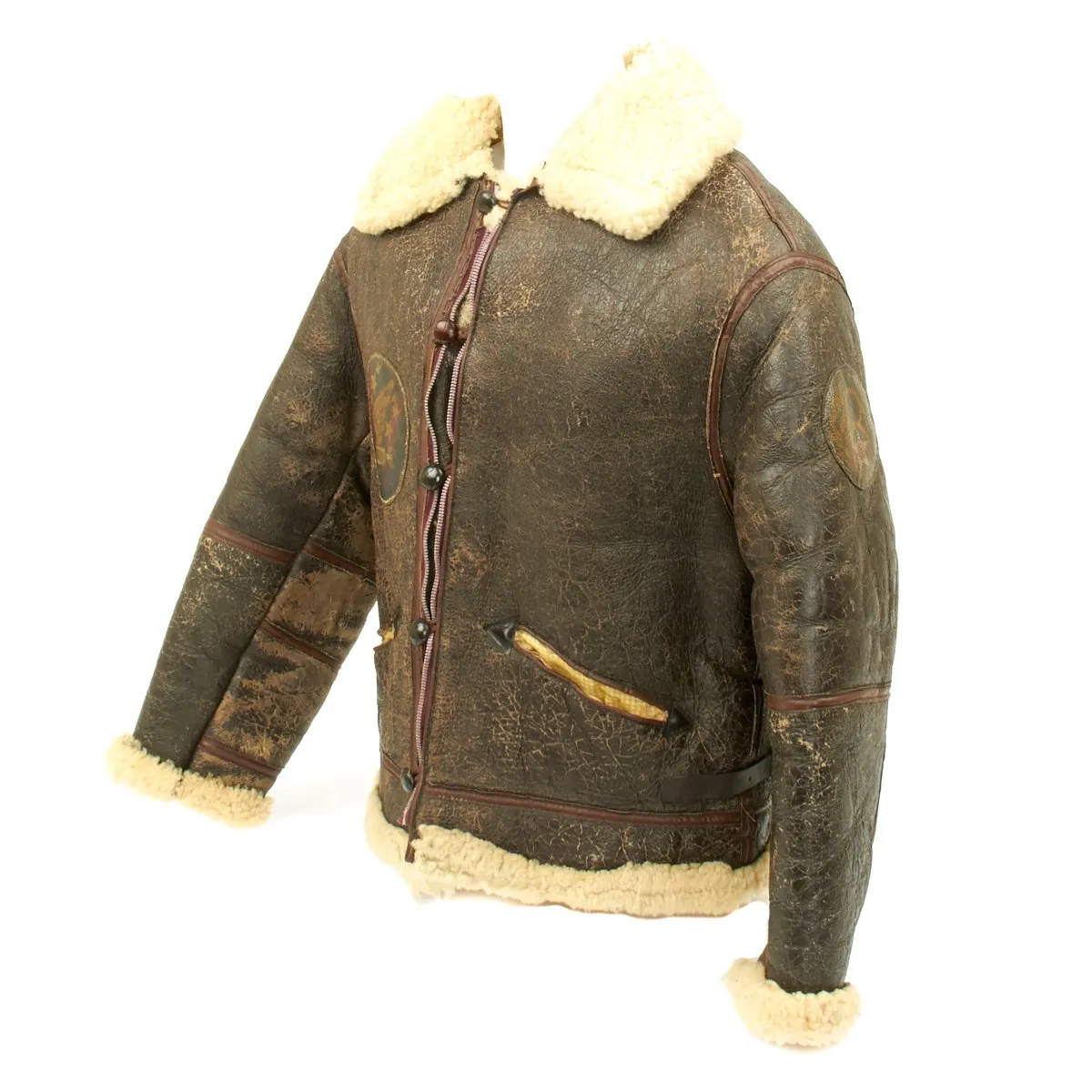 Original U.S. WWII 8th Air Force Painted B-3 style Sheepskin Jacket