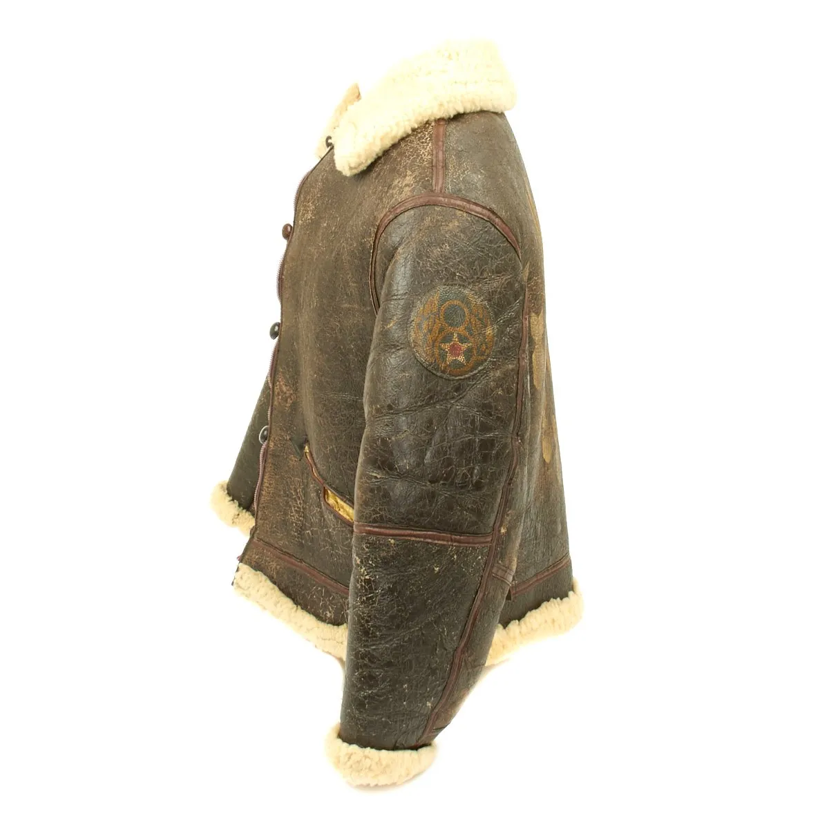 Original U.S. WWII 8th Air Force Painted B-3 style Sheepskin Jacket