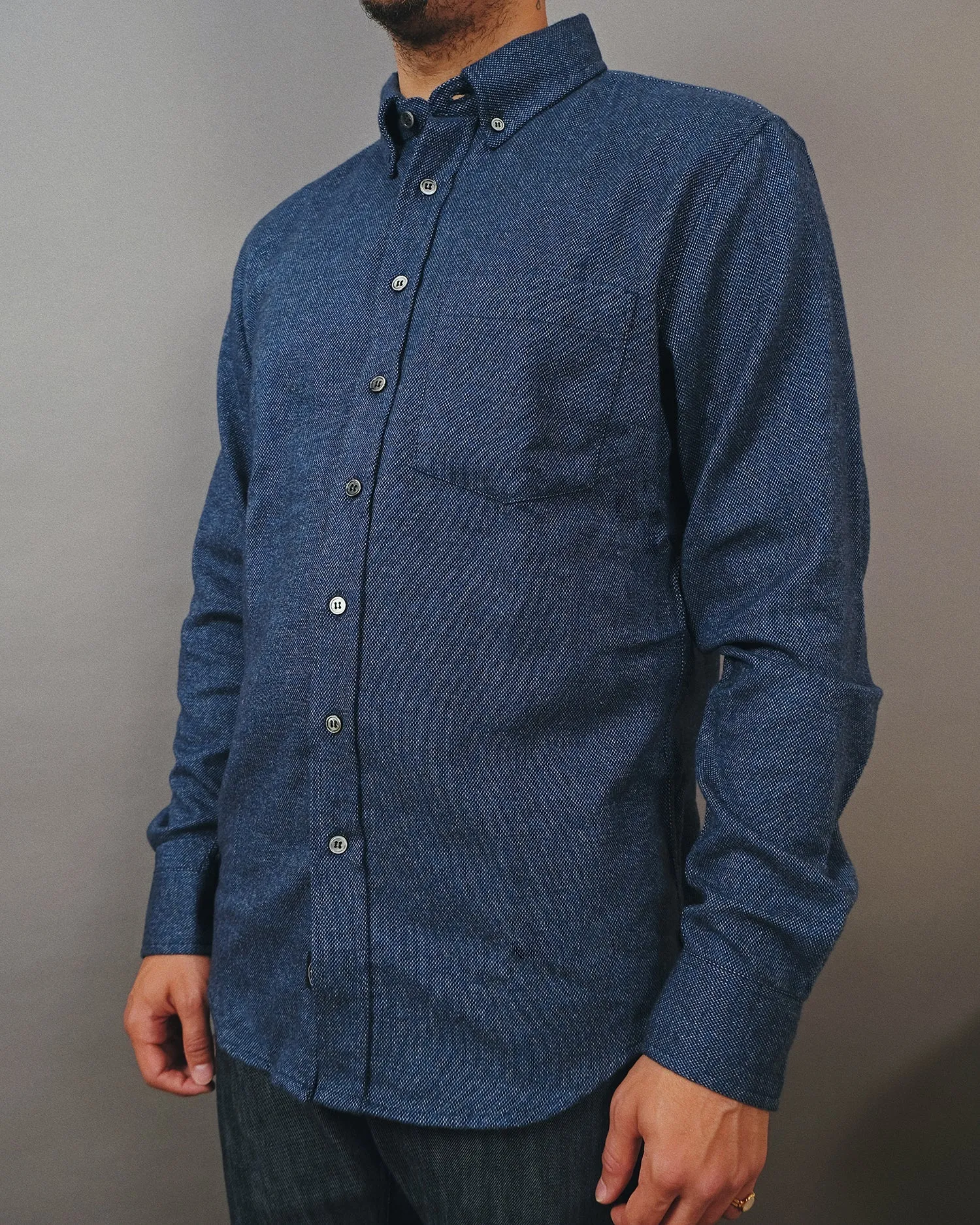 Outclass Shirt Tweed Flannel Indigo