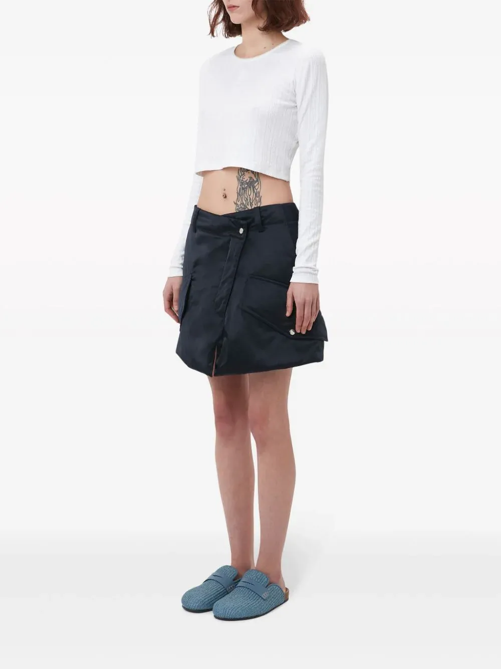 Padded Cargo Mini Skirt