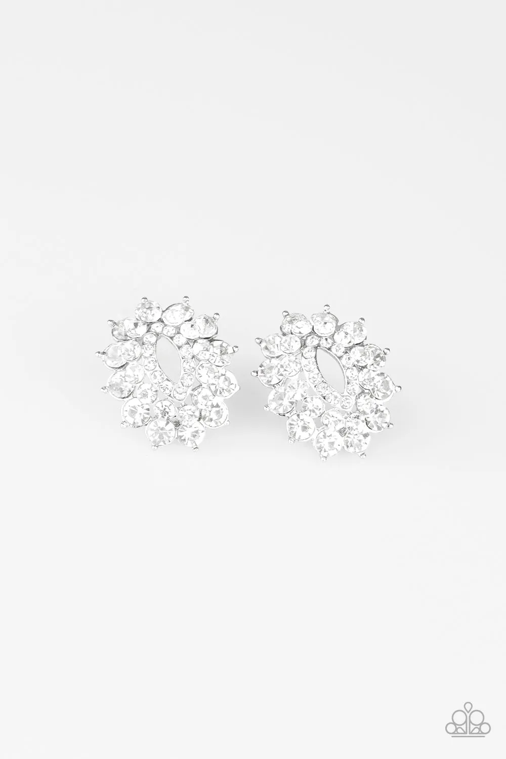 Paparazzi Brighten The Moment Earrings White
