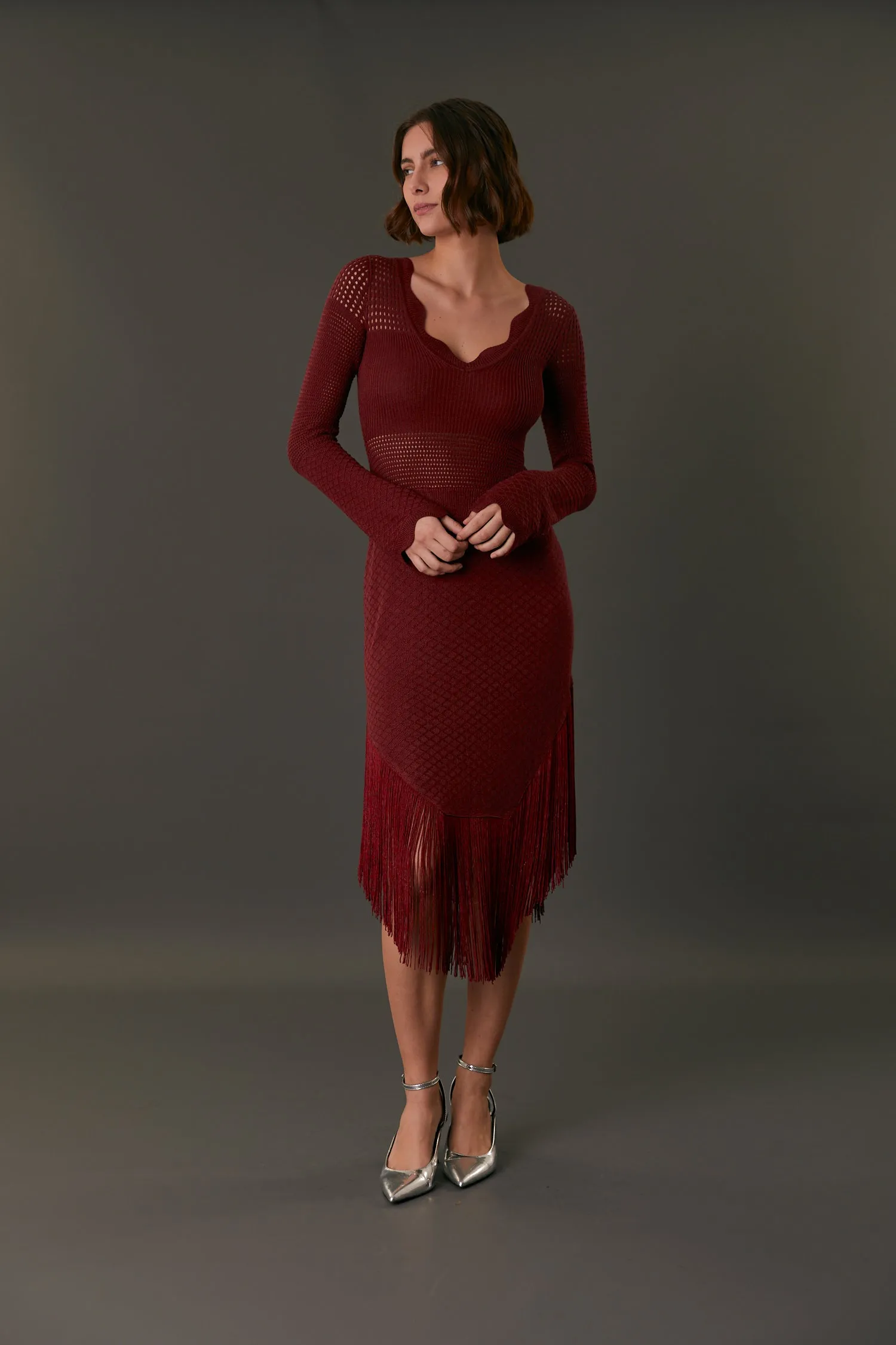 PRAGA DRESS POMEGRANATE