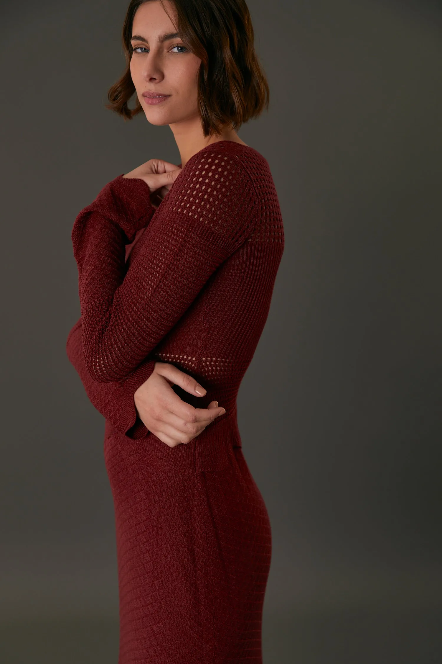 PRAGA DRESS POMEGRANATE