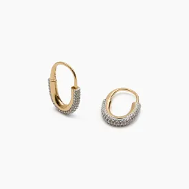 Roscida Pavé Oval Hoops