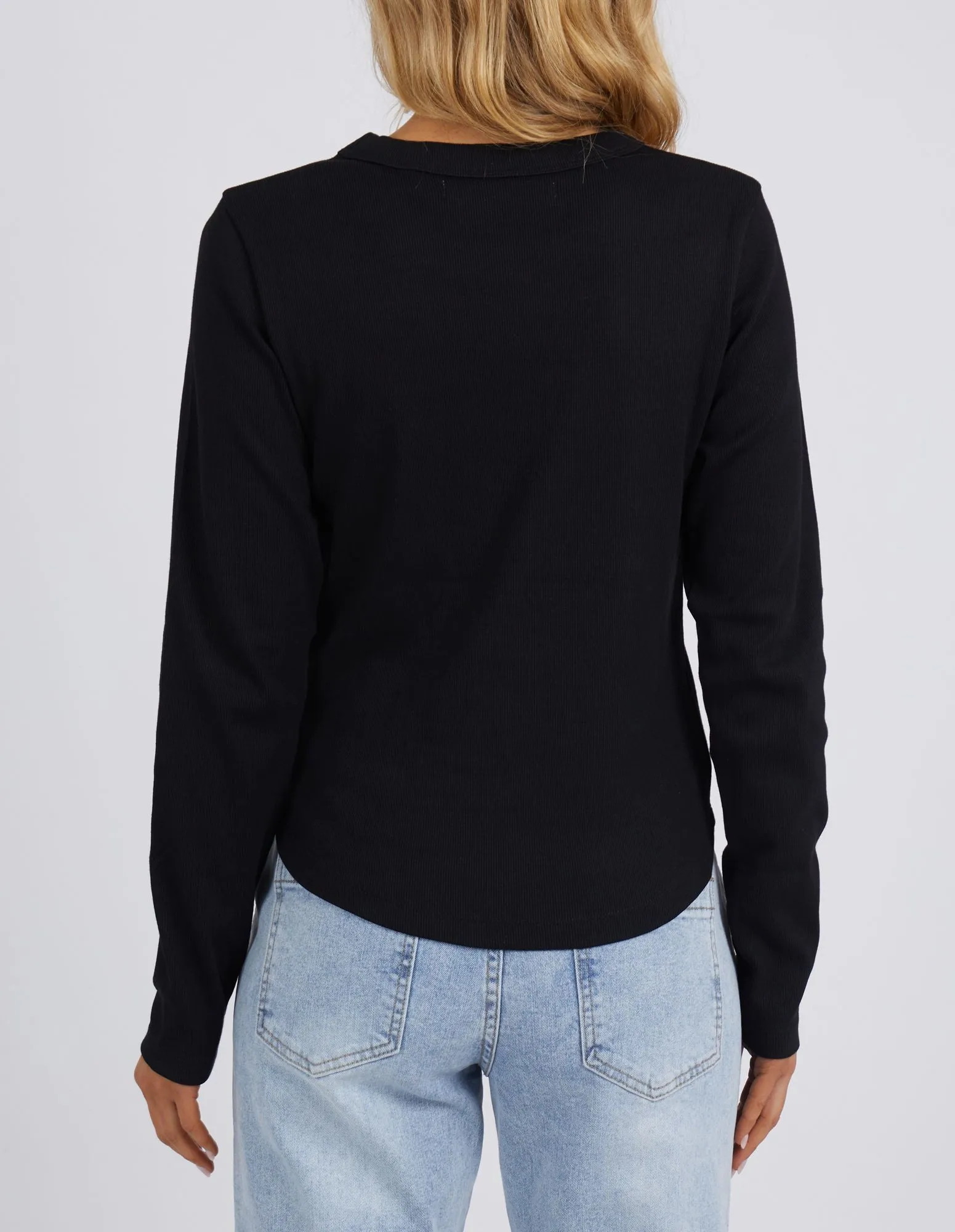 Scoop Long Sleeve Rib Tee