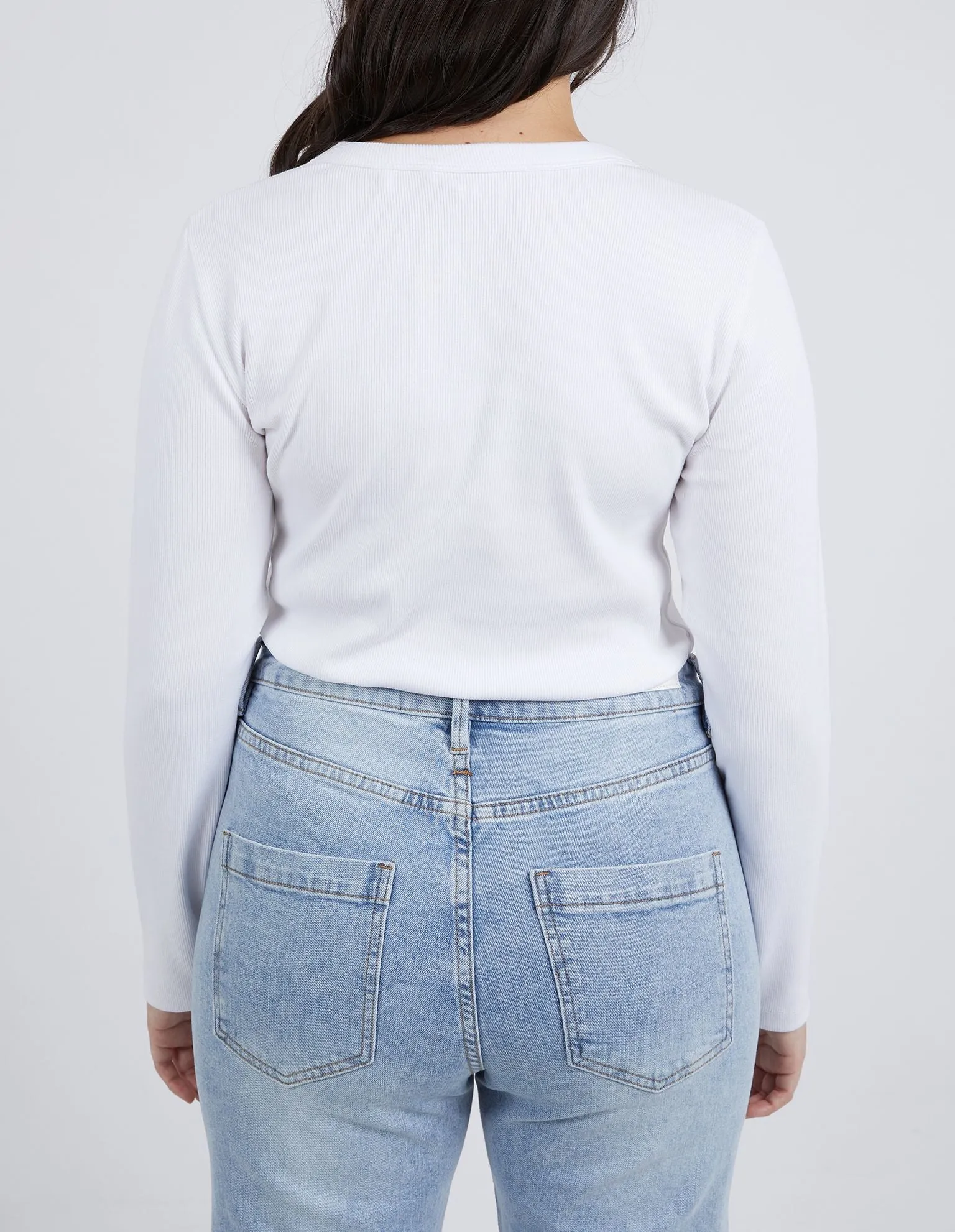 Scoop Long Sleeve Rib Tee