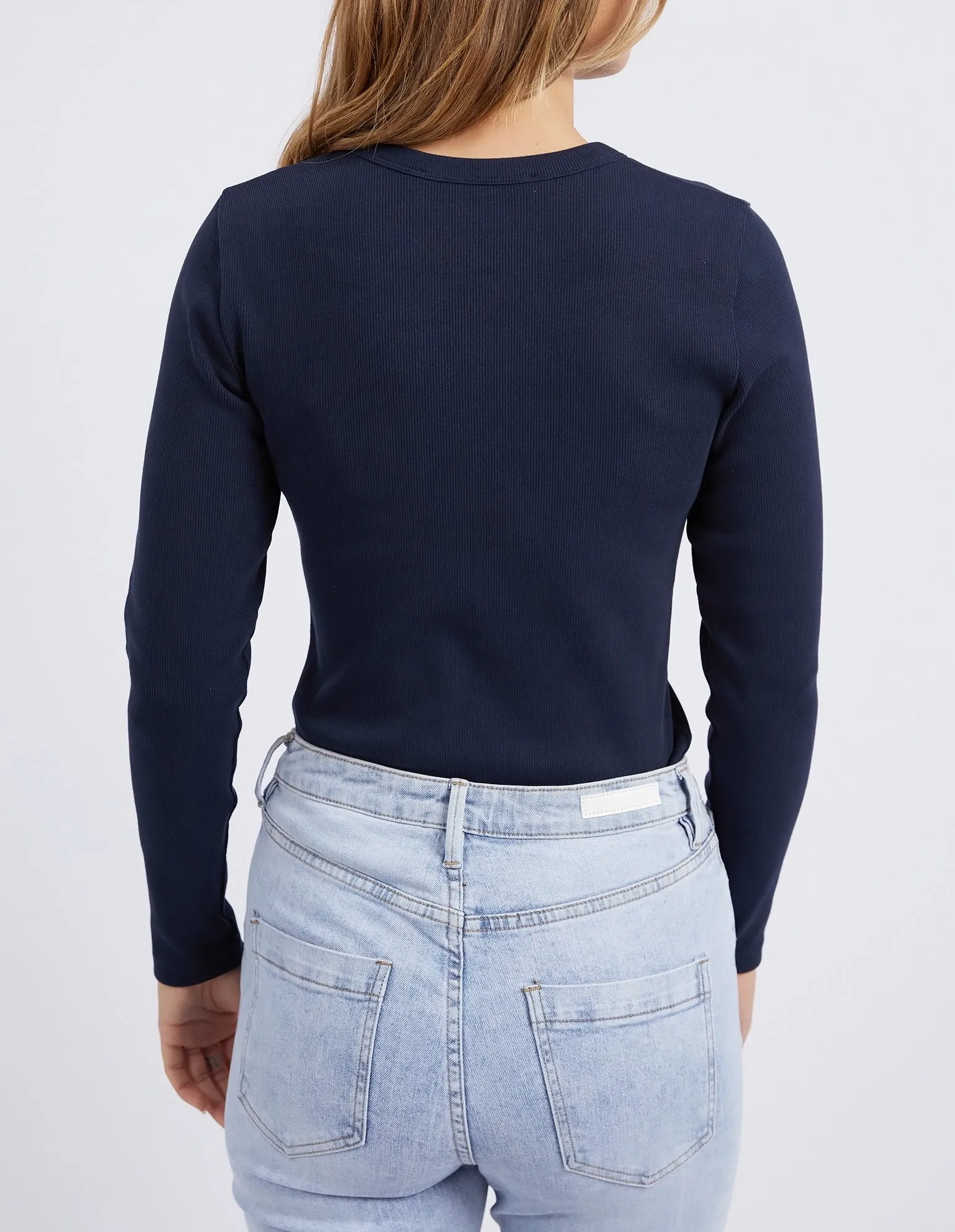 Scoop Long Sleeve Rib Tee