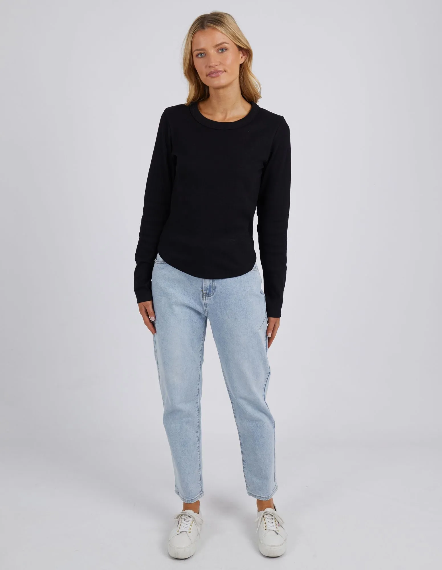 Scoop Long Sleeve Rib Tee