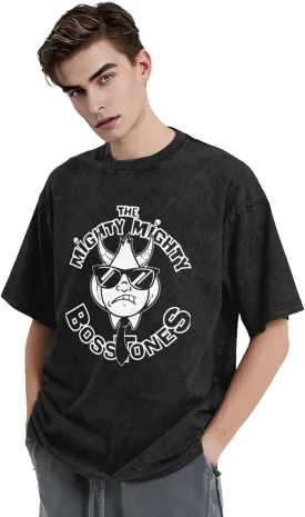 Shirt Men's Oversized Loose Fit Vintage Washed Cotton Casual T-Shirts