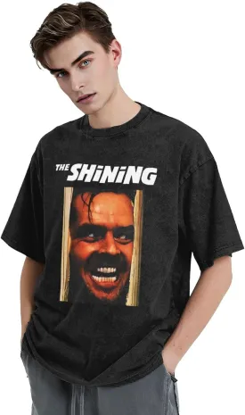Shirt Men's Oversized Loose Fit Vintage Washed Cotton Casual T-Shirts