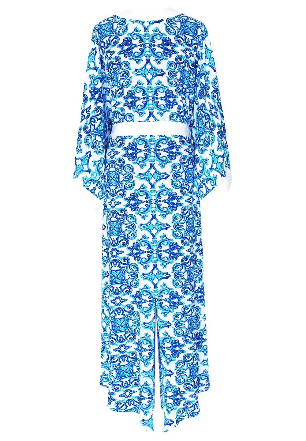 Siciliana - Aria Maxi Split Kaftan (Off-White)