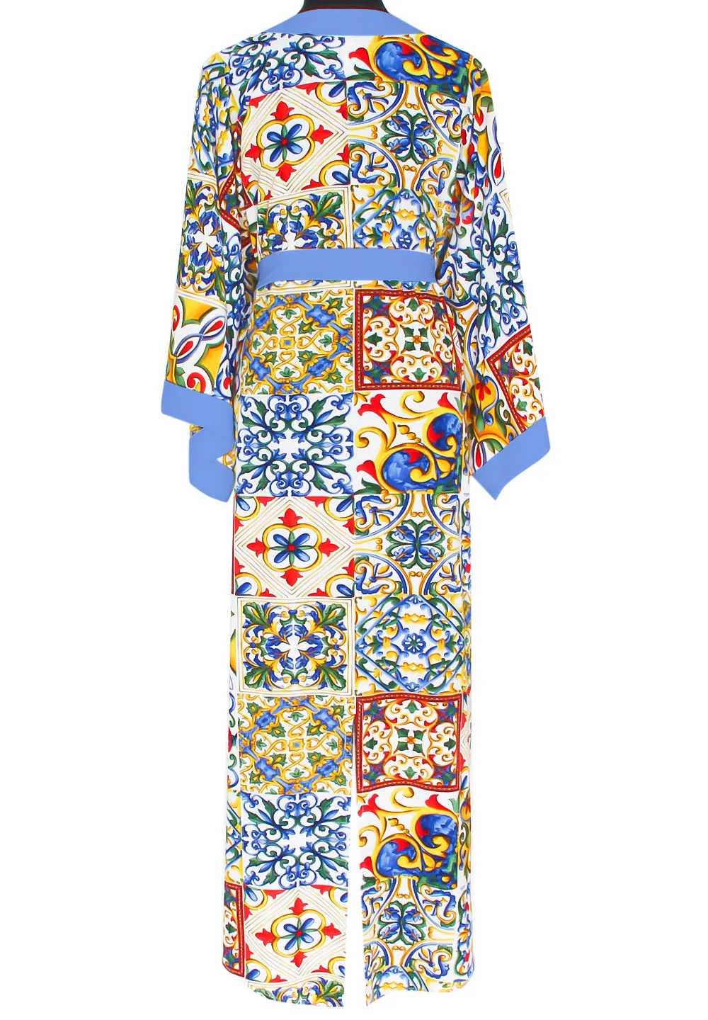 Siciliana - Dulce Maxi Split Kaftan (Sky Blue)