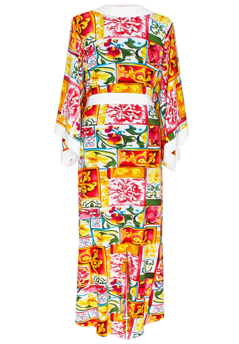 Siciliana - Gianna Maxi Split Kaftan (Off-White)