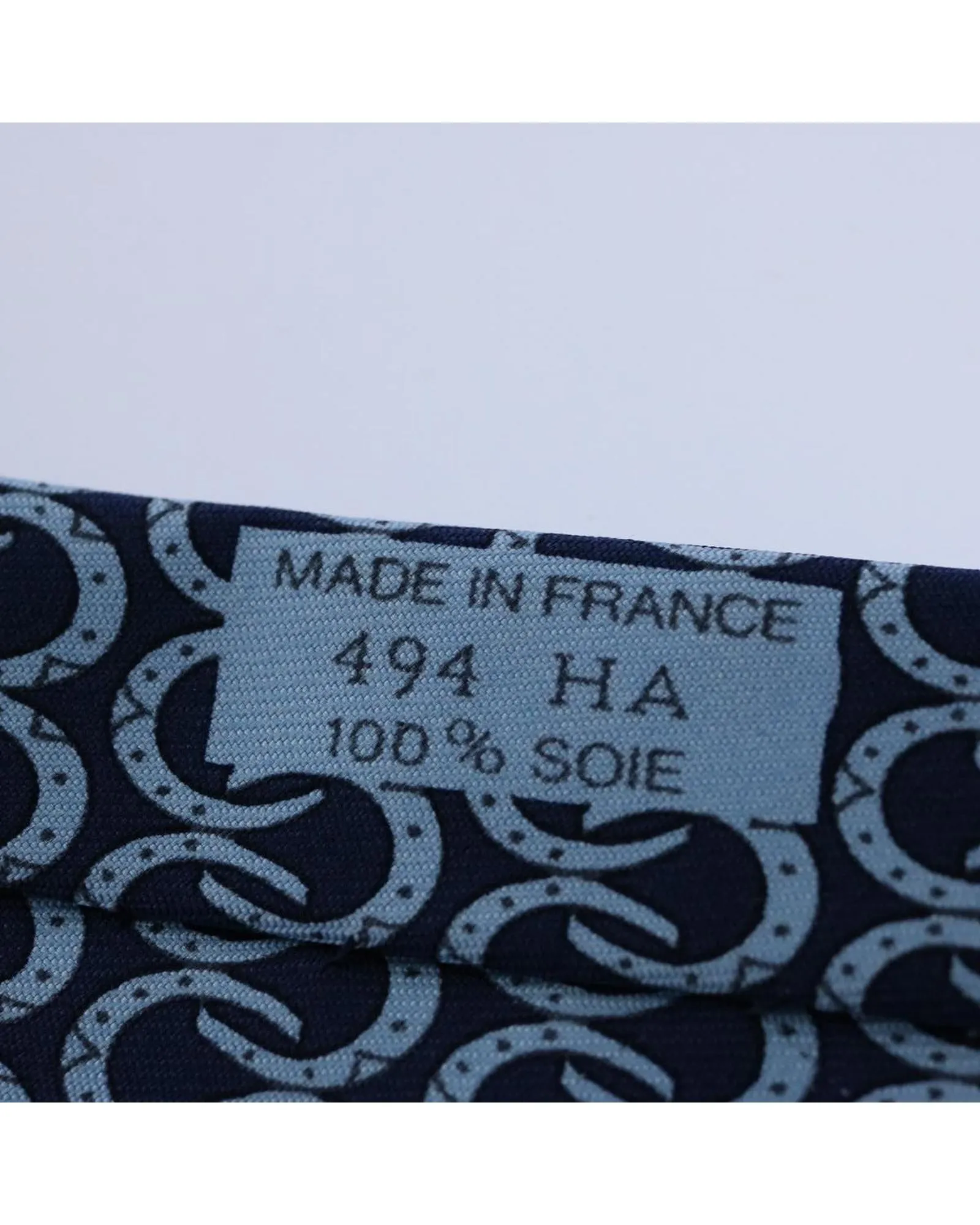 Silk Blue Navy Necktie by Hermes