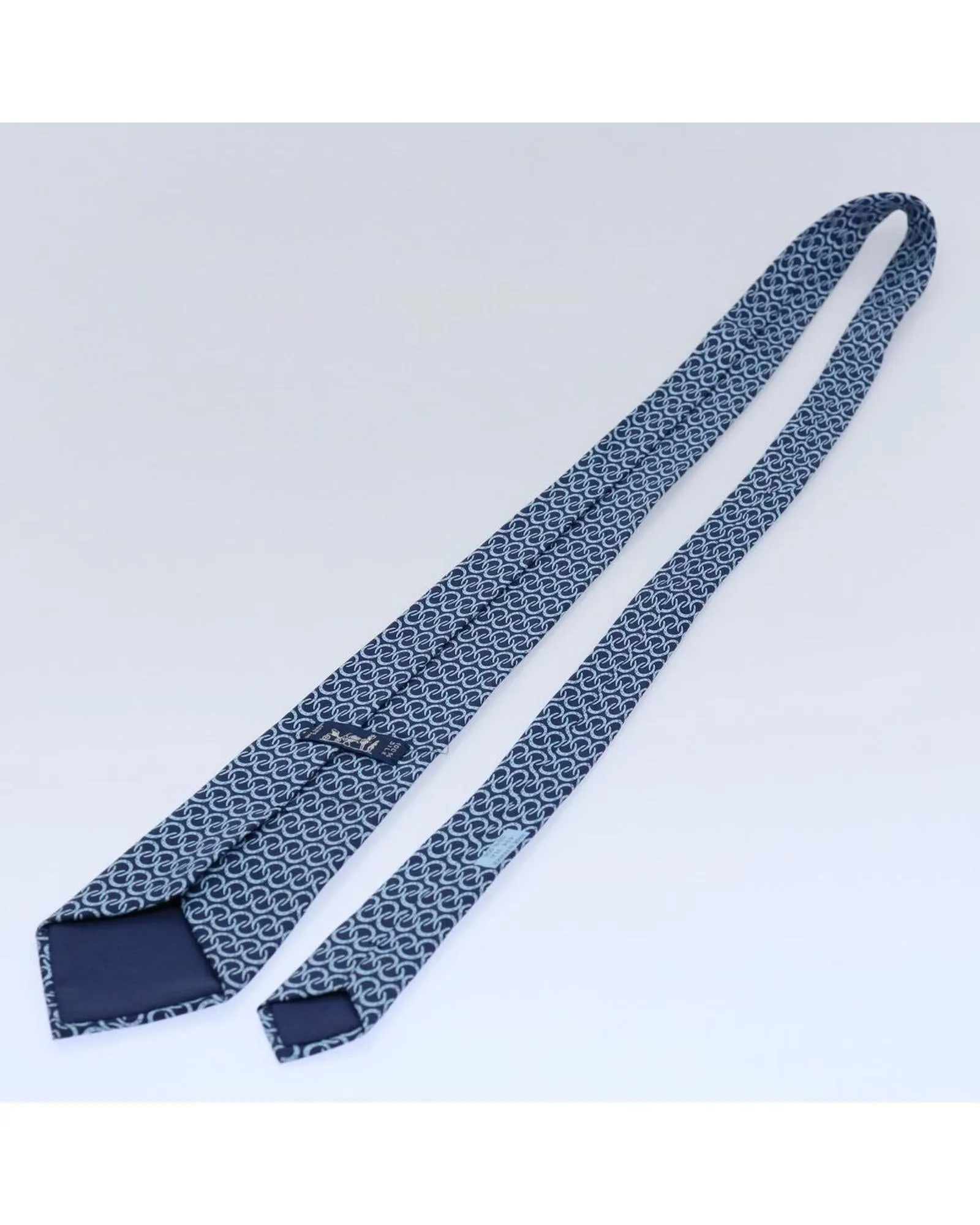 Silk Blue Navy Necktie by Hermes