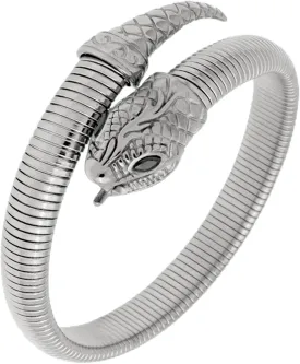 Snake Bangle Open Cuff Bracelets for Woman, Cubic Zirconia Stretch Bracelet Jewelry