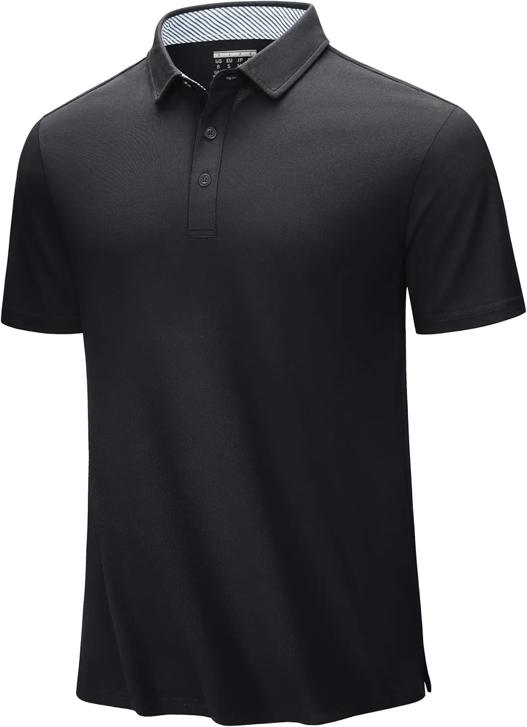 TACVASEN Men's Polo Shirts Short Sleeve Casual Cotton Pique 3 Buttons T-Shirts Classic Fit Golf Polo Shirts